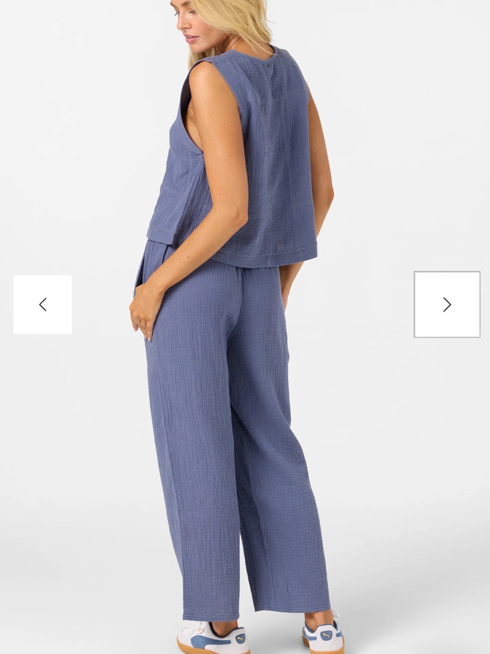 O'Neill “Brenda” Cotton Gauze Pants in Nightshadow Blue - Picture 2 of 8
